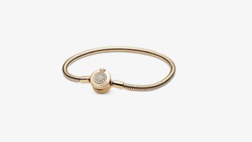 Pandora Moments Sparkling Crown O Snake Chain Bracelet